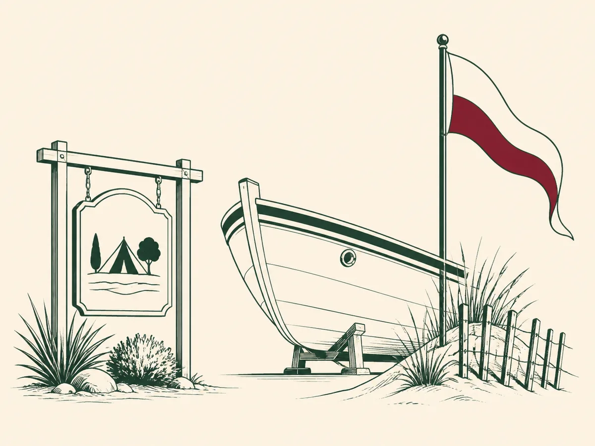 Illustration d’un accueil touristique et d’un bateau