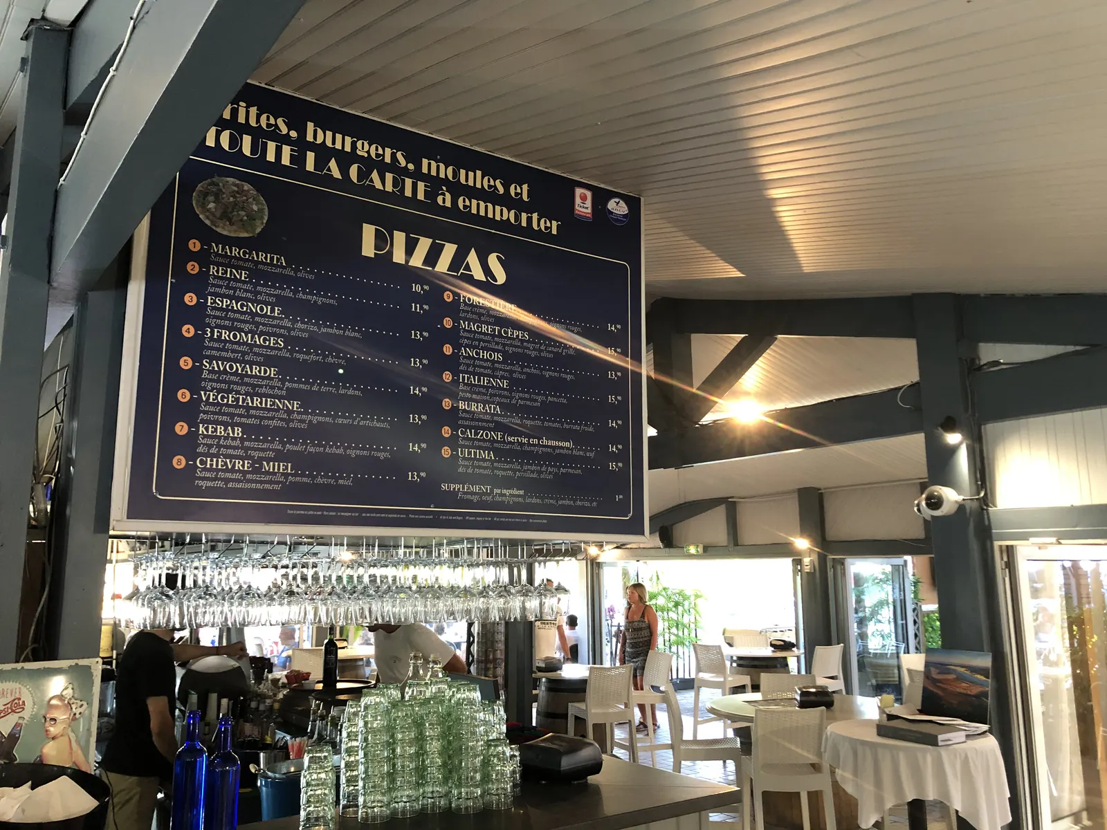 Support de menu personnalisé pour un restaurant