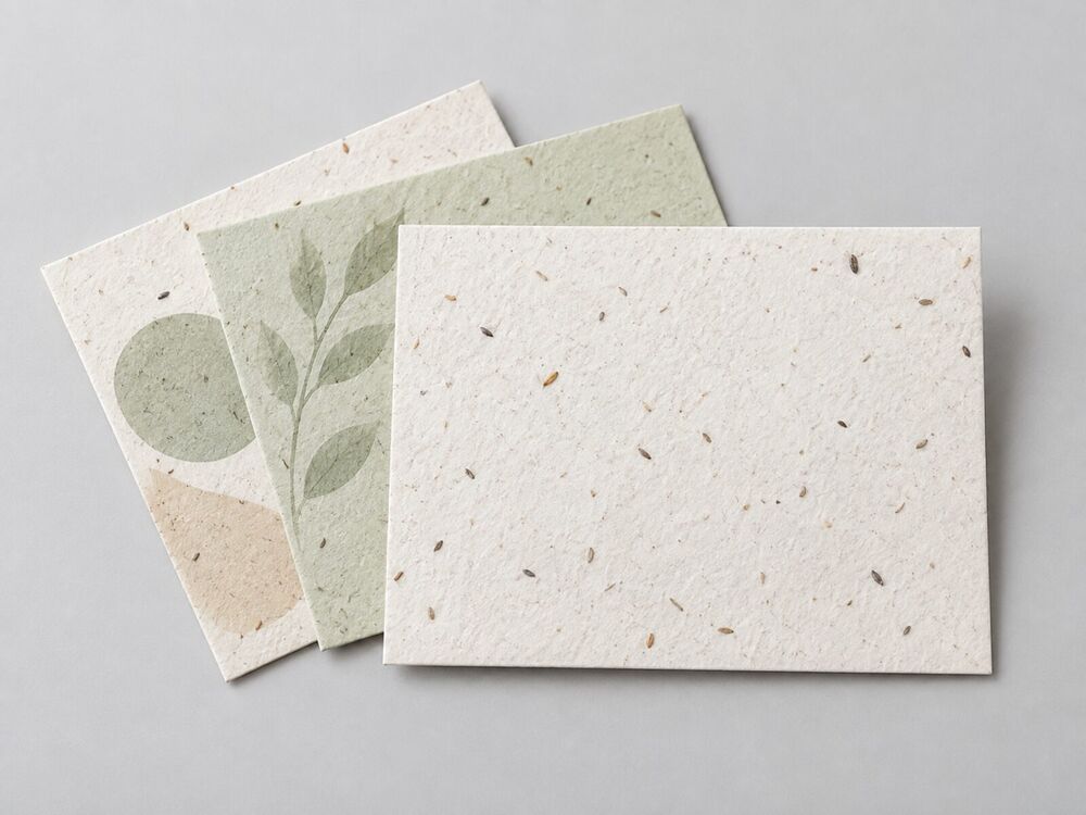 Carte papier ensemencé